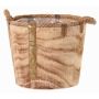 Wooden planter DABIH with rope handles, brown, 9"/24cm, Ø11"/29cm