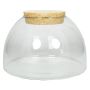 Candy jar with cork lid MARENO, clear, 6.7"/17cm, Ø9"/24cm