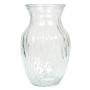 Table vase made of glass CATLYN with twisted grooves, clear, 8"/20cm, Ø5"/13cm