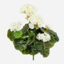Artificial geranium CAPH on spike, white, 12"/30cm