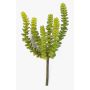 Artificial Crassula Perforata FULU on spike, green, 6"/15cm