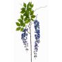Artificial wisteria spray NISSRINE with flowers, blue, 5ft/145 cm