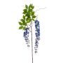 Artificial wisteria spray NISSRINE with flowers, blue, 5ft/145 cm
