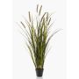 Artificial reedgrass ZWENA with panicles, green-yellow, 3ft/100 cm