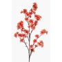 Artificial cherry blossom branch GIMA with blossoms, coral, 4ft/120 cm