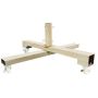 Metal Christmas tree stand MIZUKA for artificial fir trees from 10ft/305cm, wheels with brake, light brown
