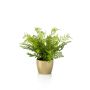 Artificial lady fern HANNU in ceramic pot gold, green, 16"/40 cm