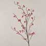 Artificial snowberry branch LEERDIK with fruits, red, 4ft/120cm