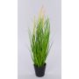 Plastic fountain grass UBON with panicles, decorative pot, green, 20"/50cm
