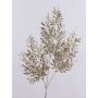 Artificial rowan berry branch CAZENAC, fruits, glitter, champagne, 30"/75cm