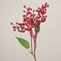 Artificial elderberries branch TEITH with fruits, red, 16"/40cm