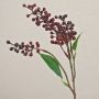 Artificial elderberries branch TEITH with fruits, burgundy, 16"/40cm