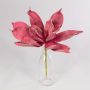 Artificial plant aloe vera LIERA with glitter, crimson, 12"/30cm