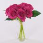 Artificial rose bouquet GAUTAM, fuchsia, 10"/25cm