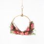 Dried flowers wreath GALENO on ring, pink-purple, 36,5cm, Ø30cm