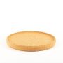 Round cork serving tray FUENTES made of agglomerated cork, natural, 1.2"/3cm, Ø11"/29cm