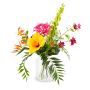 Artificial summer bouquet MOANI, yellow-orange-fuchsia, 24"/60cm, Ø16"/40cm