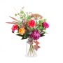 Artificial autumn bouquet REJNA, violet-orange, 30"/75cm, Ø22"/55cm