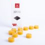 Tealight candles made of beeswax BABETTE, 10 pieces, natural-yellow, 0.8"/2cm, Ø1.5"/3.7cm, 4h - Made in Germany