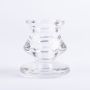 Glass candle holder YURENA for tapered candles, clear, 2.4"/6cm, Ø2"/5cm