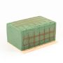 ®mosy Ökodur Floral foam grave bouquet holder VESDO with wire grid, grip edge, natural wood base, green, 7"x4.3"x3.3"/17x11x8,5cm
