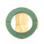 ®mosy Ökodur funeral floristry floral foam urn wreath ARNELLE, natural wood base, green, 4.5 cm, Ø36 cm