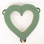 ®mosy Ökodur floral foam car heart ELLARIA, wedding decoration, with suction cup, natural wood base, green, 18"x19"x2"/45x48x5cm