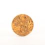 Round table mat made of agglomerated cork MANARA, natural-black, 0.8"/2cm, Ø5.7"/14,5cm