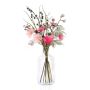Artificial New Year's Eve Bouquet KAAMI, Chrysanthemum, fuchsia-silver, 3ft/90 cm, Ø 18"/45 cm