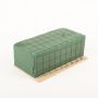 ®mosy Ökodur VESDO floral foam for grave decorations with wire mesh, grip edge, natural wood base, green, 9"x4.3"x3.3"/22.5x11x8.5cm