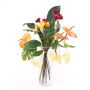 Fake summer bouquet AVALU, orange-green-pink-yellow, 30"/75cm, Ø18"/45cm