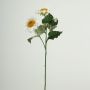 Plastic branch Sunflower HAITALA, Eco Collection, white-purple, 26"/65cm, Ø3.5"-4"/9-10cm