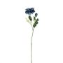 Decorative flower branch zinnia GUNDISINE, Eco Collection, royal blue, 26"/65cm, Ø3.5"/9cm