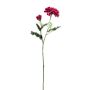 Decorative flower branch zinnia GUNDISINE, Eco Collection, dark pink, 26"/65cm, Ø3.5"/9cm