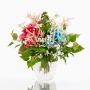 Artificial summer bouquet KAUWELA, pink-white-blue, 16"/40cm, Ø16"/40cm