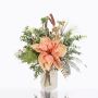 Artificial winter bouquet NOANA, christmas star, pink-white, 16"/40 cm, Ø16"/40 cm