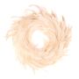 Natural decoration Wreath of peacock feathers NORDIAN, white bleached, Ø20"/50cm