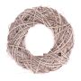 Natural decoration Wicker wreath JOZIAH, white, Ø14"/35cm