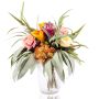 Artificial bouquet of flowers LARONA, orange-pink-salmon, 16"/40cm, Ø18"/45cm