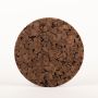 Round agglomerated cork mat MANARA, dark, 0.7"/1,8cm, Ø10"/25cm