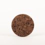 Round agglomerated cork mat MANARA, dark, 0.7"/1,8cm, Ø6"/15cm