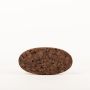 Oval agglomerated cork mat MANARA, dark, 8"x5.5"x0.7"/20x14x1,8cm
