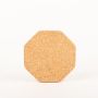 Octagonal agglomerated cork mat MANARA, natural, 0.6"/1.5cm, Ø7.1"/18cm