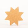 Star-shaped agglomerated cork mat MANARA, natural, 0.6"/1,5cm, Ø12"/29,5cm
