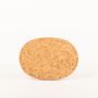 Oval agglomerated cork mat MANARA, natural, 8"x5.7"x0.6"/20x14,5x1,5cm