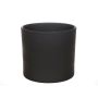 Planter MATTIS made of ceramics, grey-black, 9"/22cm, Ø9"/24cm
