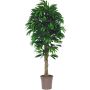 False mango tree MIMITICO, natural stems, green, crossdoor, 6ft/175cm - Made in Italy