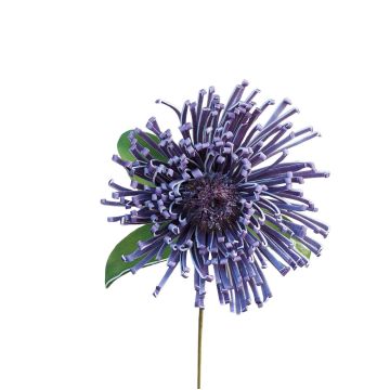 Plastic foam pincushion protea ISLARTINA, dark purple, 30"/75cm Plastic foam pincushion protea ISLARTINA, dark purple, 30"/75cm