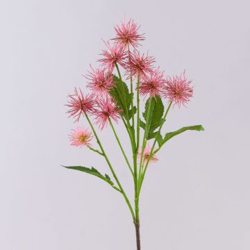Artificial globe thistle GESKENDA, pink-yellow, 24"/60cm