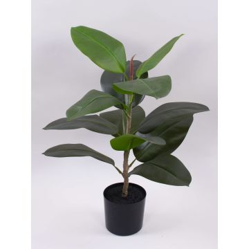 Decorative rubber tree FRODELINDE, artificial trunk, green, 24"/60cm